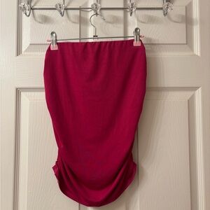 Fashion Nova Fuchsia Ruched Pencil Skirt